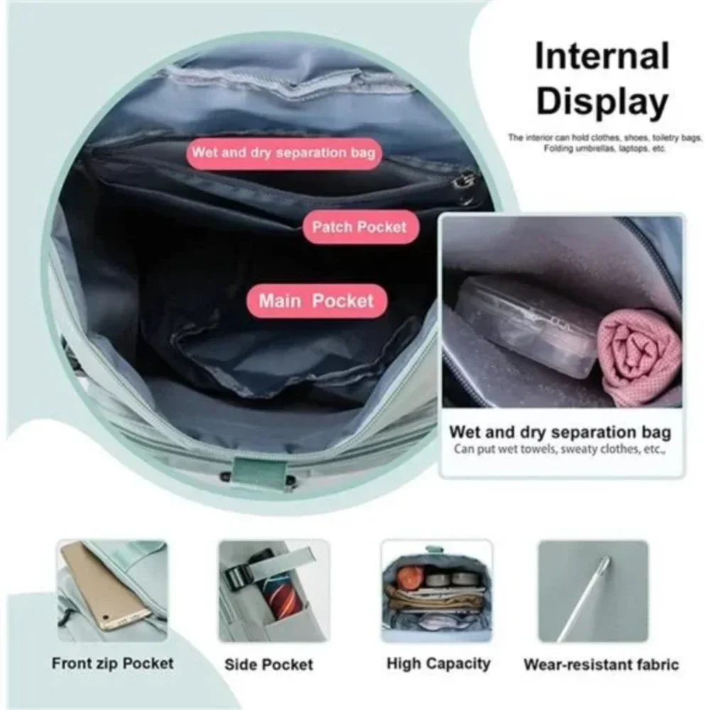 New Waterproof Fold Able and Expandable Weekender Bag NG-Green - Picture 6 of 7